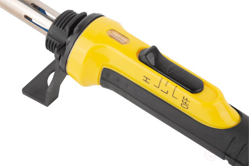 220 V soldering iron, 2 operating modes, stand, switch, rubberized handle, cone tip, 30W / 60W