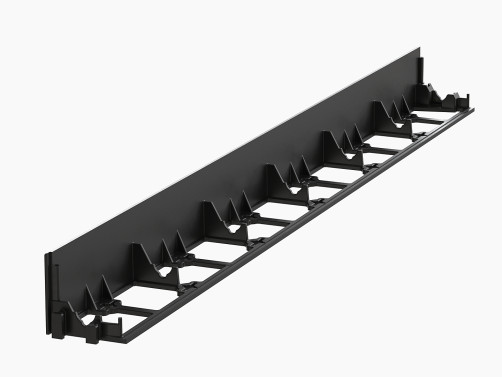 Garden curb 1000 mm height 78 mm black 1 piece