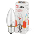 Incandescent lamp ERA B-40-E27-230-CL 40W 230V candle transparent color box E27