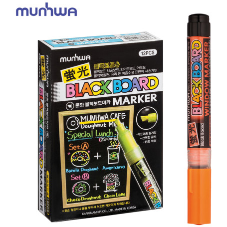 Chalk marker MunHwa "Black Board Marker" orange, 3mm, water base