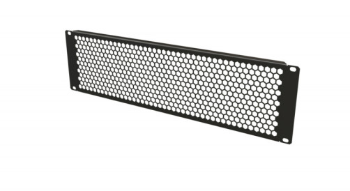 BPD-3-RAL9005 3U perforated false panel, color black (RAL 9005)
