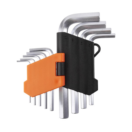 Set of L-shaped HEX keys 1.5-10 mm AV Steel 9 items