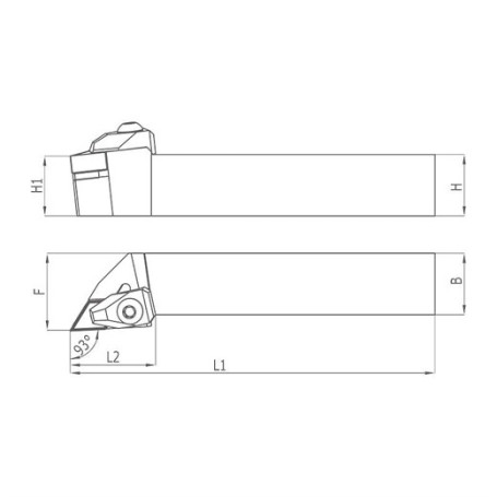 Heikenei Tdjnr Dnmg 1104 Державка для наружного точения, 20x20