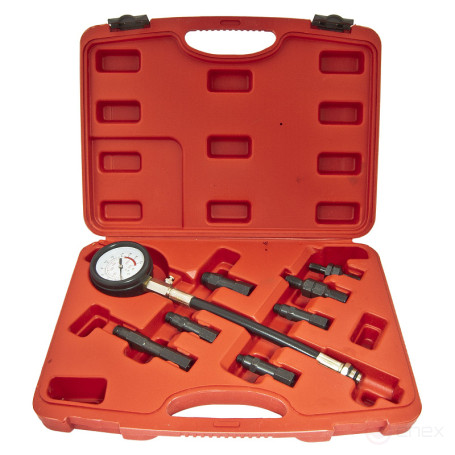 Тестер компрессии ER-86313 для бензиновых двигателей (0-21bar) 8 пр. в кейсе ЭВРИКА /1/5