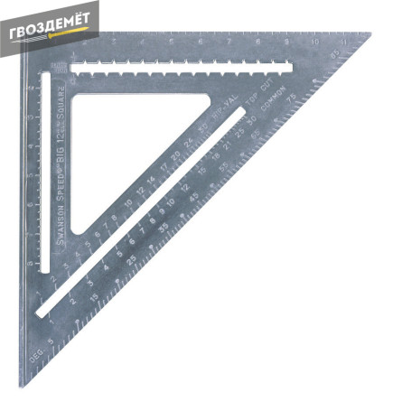 Inch Square protractor, 12 inches, Swanson BIG 12 Speed Square, Aluminum, T0108