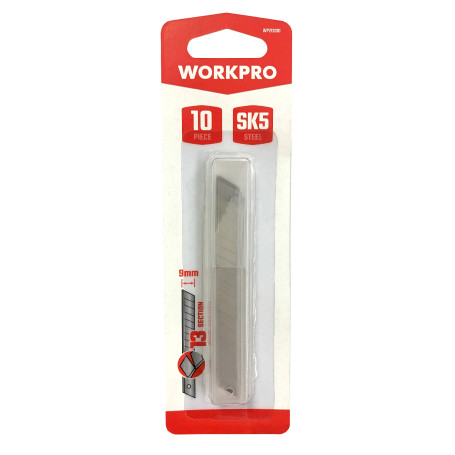SK5 9mm 10 pcs Standard Blades for WP212001 WORKPRO Retractable Knife