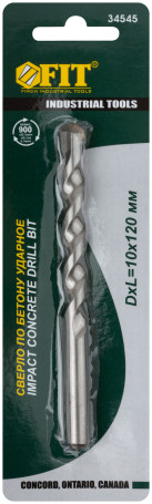 Impact drill bit, cylindrical shank (for concrete, brick) 10x120 mm