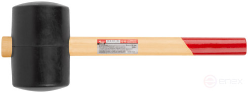 Rubber mallet, wooden handle 90 mm ( 1200 gr )