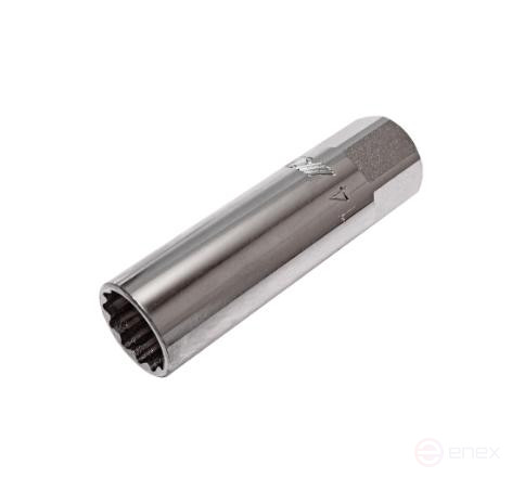 Candle head 3/8" 14mm 12-sided with spring lock JTC