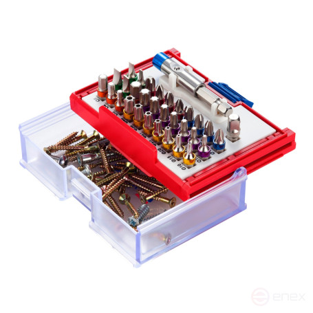 Набор вставок (бит) 1/4", PH, PZ, Hex, Torx, Slotted, 32 предмета МАСТАК 058-10032C