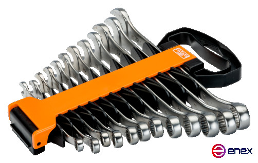 Набор комбинированных изогнутых гаечных ключей 8 - 19 мм, 12 шт