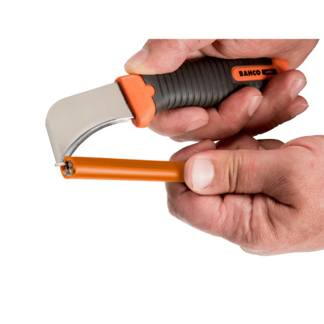 Профессиональный нож для электрика с изогнутым лезвием 43x160 мм