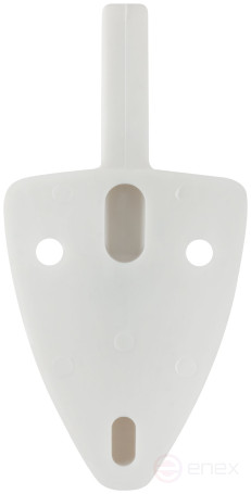 Крючок-вешалка 2-рожковый пластиковый белый