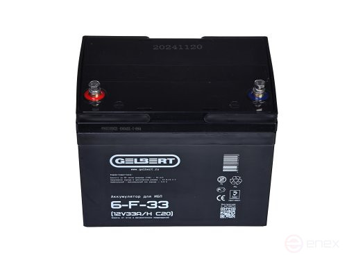 Аккумулятор для ИБП Gelbert 6-F-33 (12V33A/H C20)