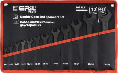 Набор рожковых ключей 12шт.(6-32мм)(в сумке) BERIL