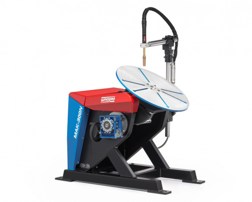 Welding rotator MAK-300N BA with pneumatic console, load capacity up to 300 kg.