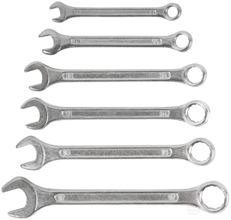 Ключи комбинированные в пластиковом держателе, набор 6 шт. ( 8-17 мм )