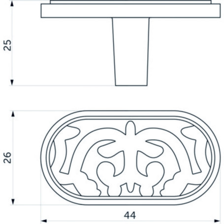 Pen meb. button met. ELIN old gold AKS