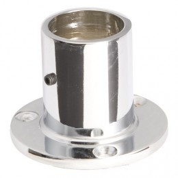 Крепление (розетка) трубы d25 (510Е) высокое, хром AKS