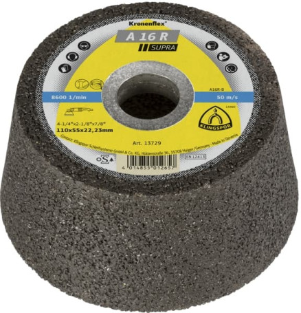Grinding cup conical wheel A 16 R Supra, 110 x 55 x 22.23