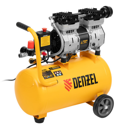 DLS950/24 oil-free low noise compressor 950 W, 165 l/min, receiver 24 L Denzel