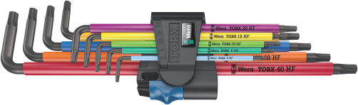 967/9 TX XL Multicolour HF TORX® 1 Набор Г-образных ключей с функцией фиксации крепежа, удлиненный, TX 8 - TX 40, 9 предметов