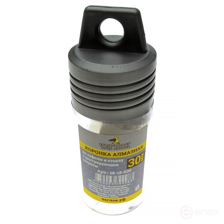 Коронка алмазная по кафелю и стеклу 30 мм с ц/с, Чеглок (10/120)