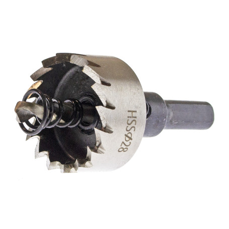 Коронка по металлу 28мм, HSS, с центр.сверл., ЧЕГЛОК