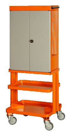 2-дверный шкаф для инструментов на колесиках оранжевый 1605 x 450 x 625 мм