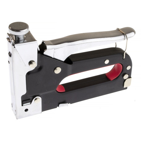 Manual stapler, type 53, 4-14mm, metal body, force adjustment, black, Cheglok (10/40)