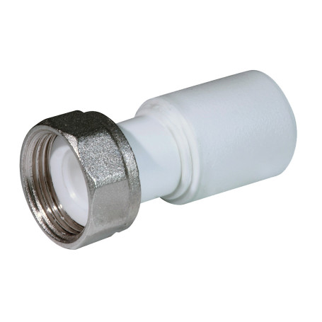 Coupling with nac.nut PP-R BP 20mm x 3/4" white(50/200)