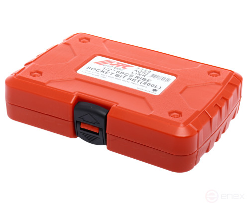 Набор головок торцевых и насадок 1/2" 6-ти гранных T40-T70 удлиненные 6 предметов в кейсе JTC