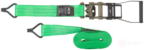 Load fastening strap, ratchet mechanism 230 mm, polyester tape 50 mm x 8 m, 2000 / 4000 kg
