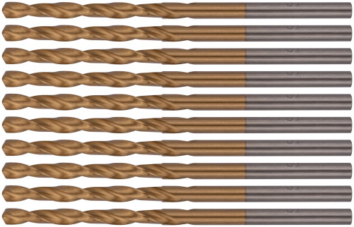 Drill HSS metal, titanium coating 3.1 mm (10 PCs)