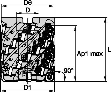 Фреза HU8X080S12S32ZU5AP102Z50