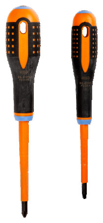 Set of insulated screwdrivers Plus-Minus /Pozidriv with ERGO handle, 2 pcs