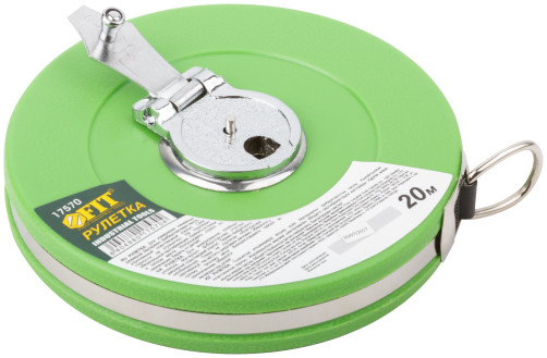 Tape measure, fiberglass tape, green plastic case 20 m