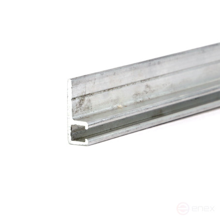 The profile is F-shaped 2500*17,5*6,5 (base 4.0), material anodized aluminum (EB-1254)