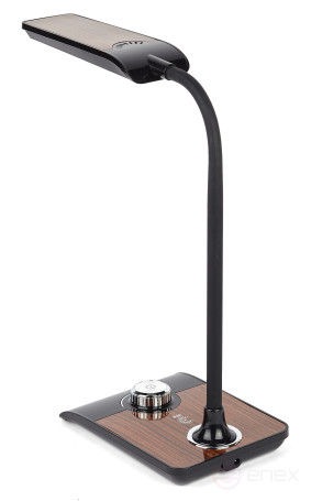 Настольный светильник ЭРА NLED-473-10W-BK светодиодный черный с деревом