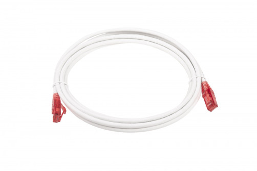PC-LPM-UTP-RJ45-RJ45-C5e-3M-LSZH-WH Patch Cord U/UTP, Cat.5e (100% Fluke Component Tested), LSZH, 3M, White
