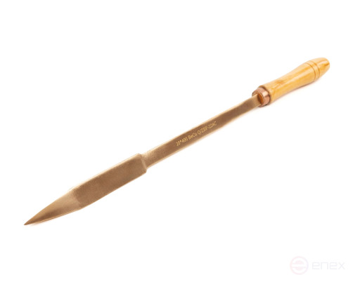 Triangular scraper 20x440 mm wooden handle intrinsically safe 224C-1002 BeCu, HORTZ
