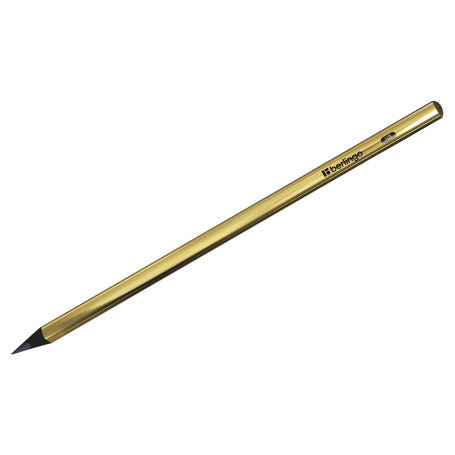 Pencil b/g Berlingo "Pure Gold" HB, ebony, triangular, sharpened