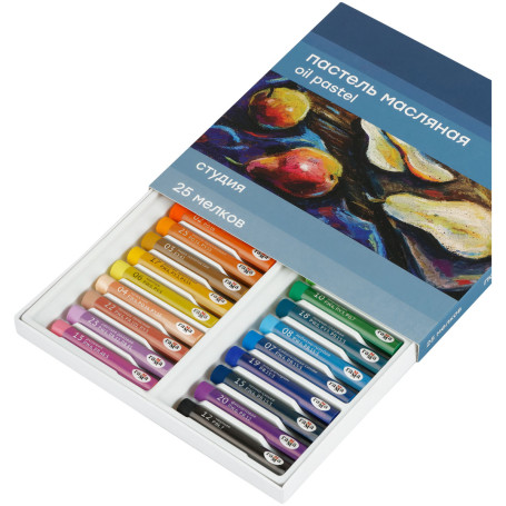 Pastel oil Scale "Studio", 25 colors, cardboard. packaging