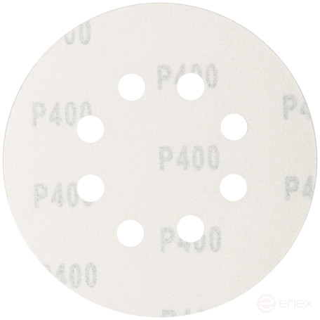 Круги абразивные шлифовальные перфорированные на ворсовой основе под "липучку" (Р400, 125 мм, 5шт.), CUTOP Profi