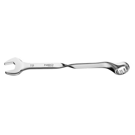 Combination wrench with the head rotated 90°, 19 mm