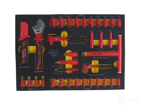 Set of 100 insulated tools (4 soft pads) JTC