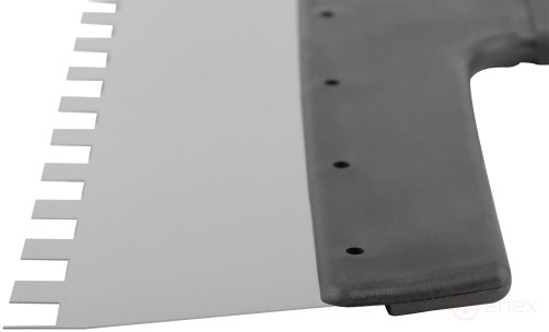 Шпатель фасадный нержавеющий зубчатый 350 мм / зуб 10 мм