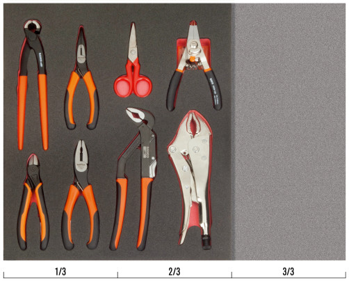 Fit&Go Набор шарнирно-губцевого инструмента и ножниц в ложементе, 8 предметов