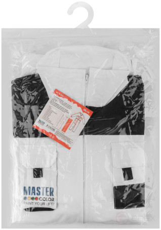 Master Color work jumpsuit, white, 7 pockets, size XXL