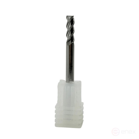 Carbide end mill c/x f 4.0x12x50 mm z=3, aluminum TORNERI T026068